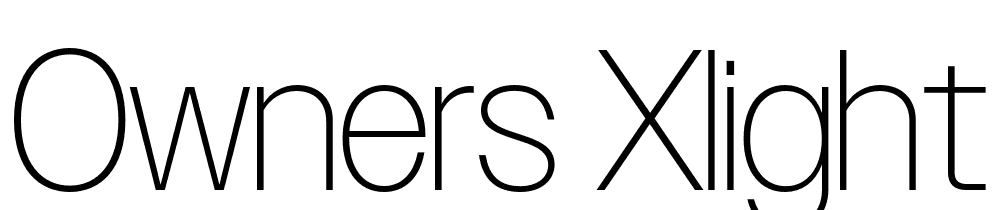 Owners-XLight font family download free