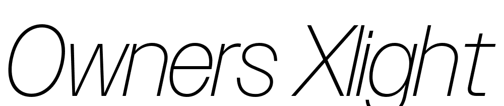 Owners-XLight-Italic font family download free