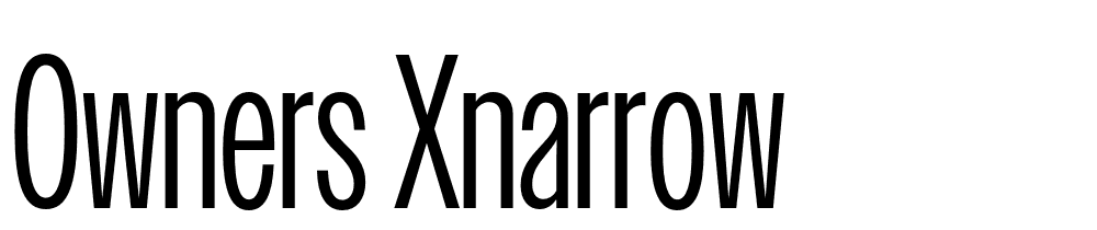 Owners-XNarrow font family download free