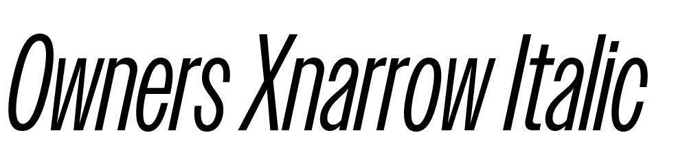 Owners-XNarrow-Italic font family download free