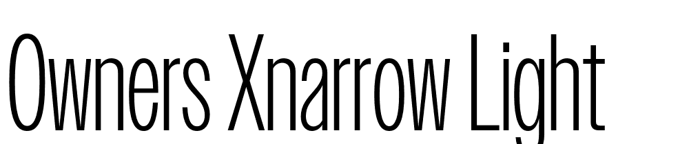 Owners-XNarrow-Light font family download free