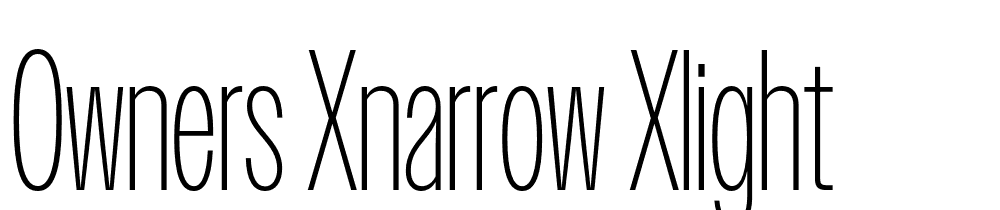 Owners-XNarrow-XLight font family download free