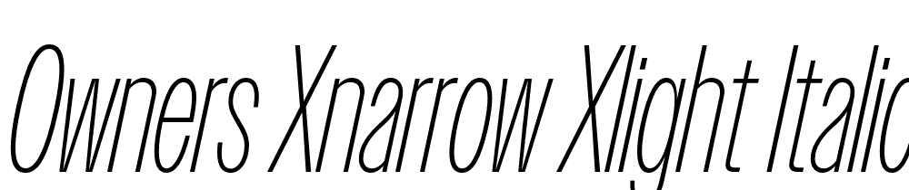 Owners-XNarrow-XLight-Italic font family download free