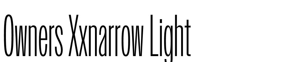 Owners-XXNarrow-Light font family download free