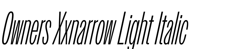 Owners-XXNarrow-Light-Italic font family download free