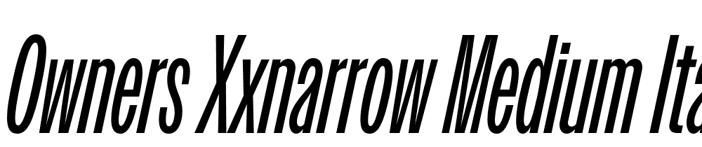 Owners-XXNarrow-Medium-Italic font family download free