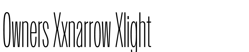 Owners-XXNarrow-XLight font family download free