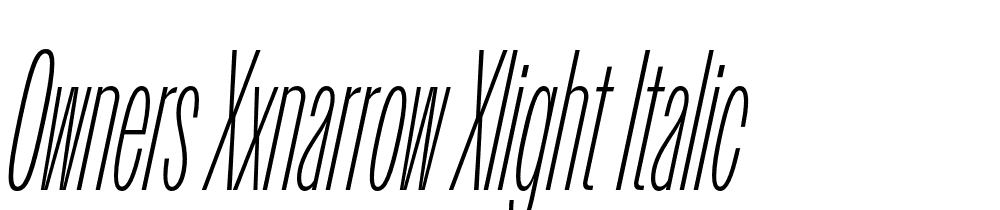 Owners-XXNarrow-XLight-Italic font family download free