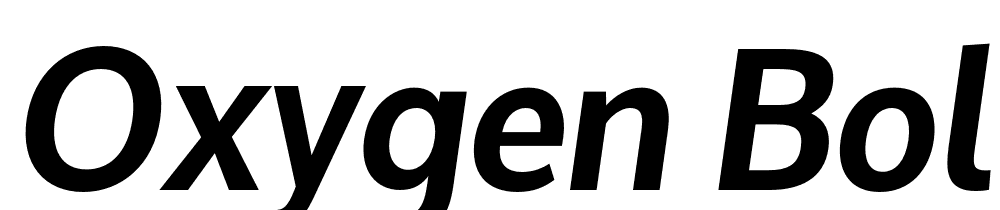 Oxygen-Bold-Italic font family download free