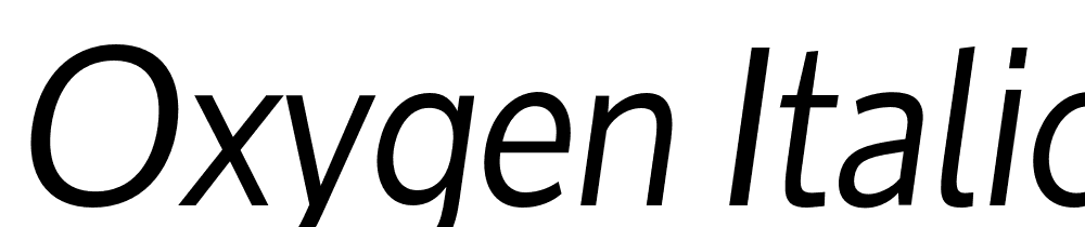 Oxygen-Italic font family download free