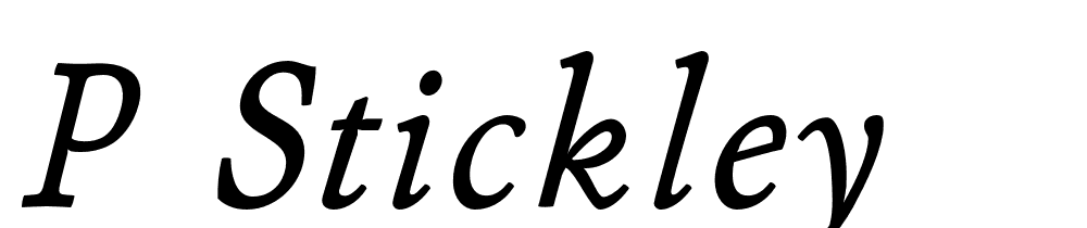 P Stickley font family download free
