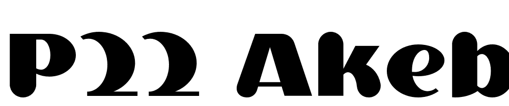 P22-Akebono font family download free