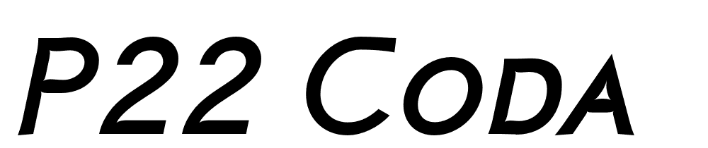 P22 Coda font family download free