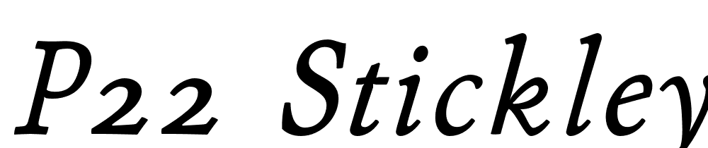 P22-Stickley-Pro-Caption-Italic font family download free