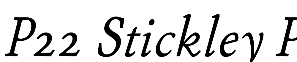 P22-Stickley-Pro-Text-Italic font family download free