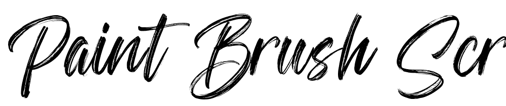 Paint Brush Script font family download free