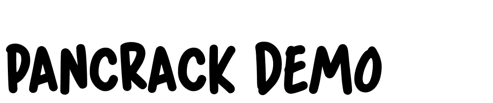 Pancrack-DEMO font family download free