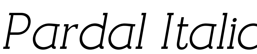 Pardal-Italic font family download free