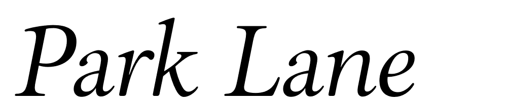 Park Lane font family download free