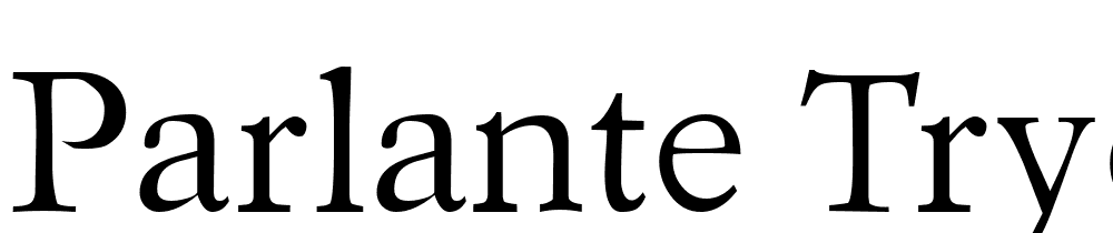 Parlante-Tryout font family download free