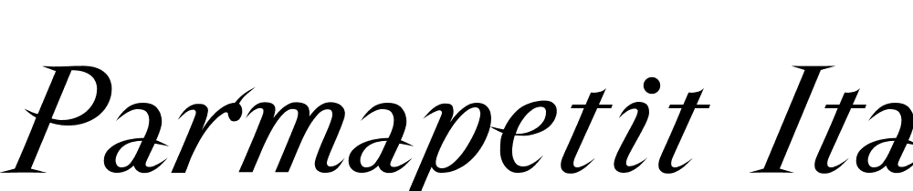 ParmaPetit-Italic font family download free