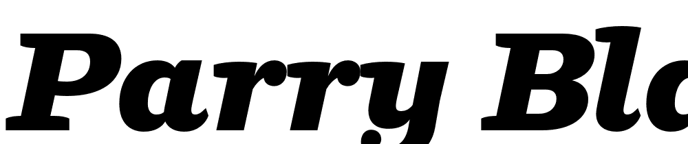 Parry-Black-Italic font family download free