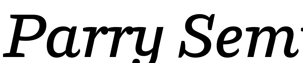 Parry-SemiBold-Italic font family download free