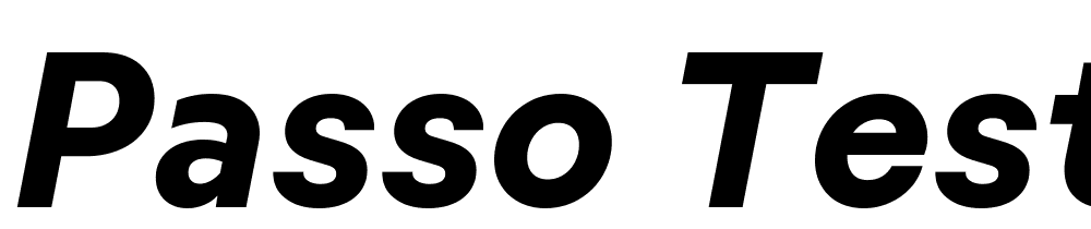 Passo-Test-Bold-Italic font family download free