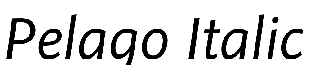 Pelago-Italic font family download free