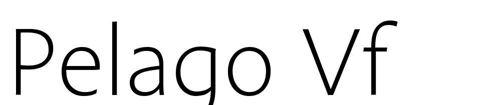 Pelago-VF font family download free