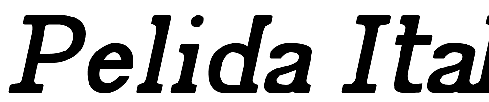 Pelida-Italic-Bold font family download free