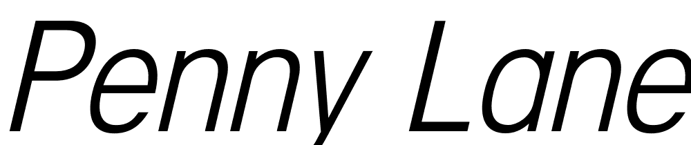 Penny Lane font family download free