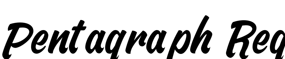 Pentagraph-Regular font family download free