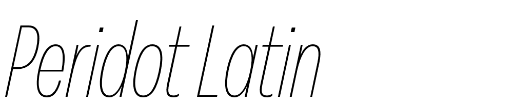 Peridot Latin font family download free