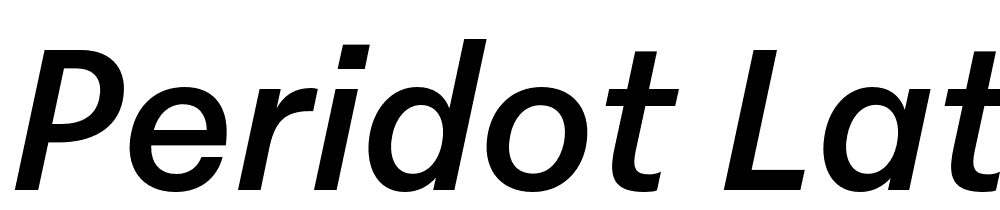 Peridot Latin font family download free