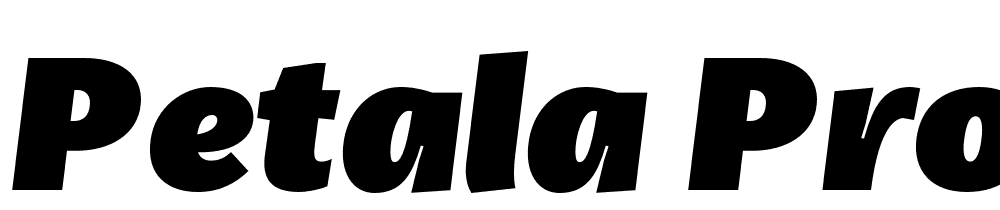 Petala-Pro-Black-Italic font family download free