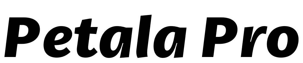 Petala-Pro-Bold-Italic font family download free