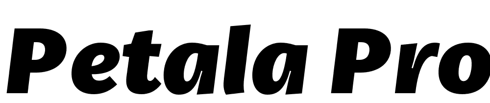 Petala-Pro-ExtraBold-Italic font family download free