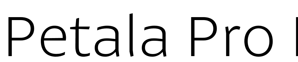 Petala-Pro-Light font family download free