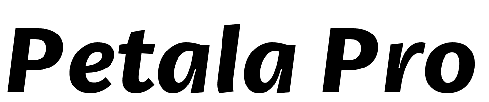 Petala-Pro-SemiBold-Italic font family download free