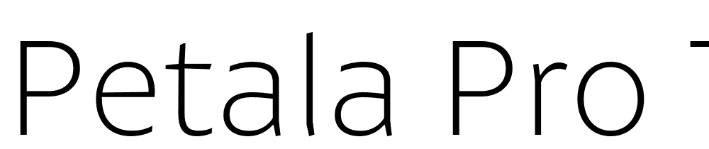 Petala-Pro-Thin font family download free