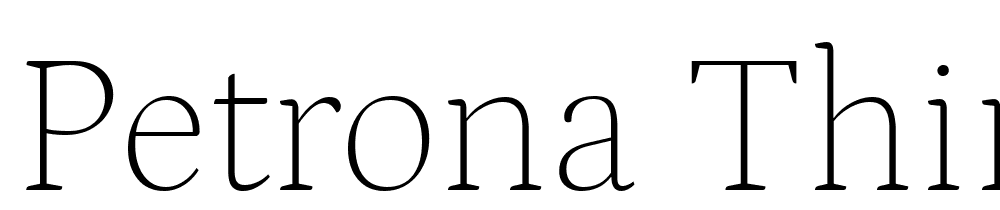 Petrona-Thin font family download free