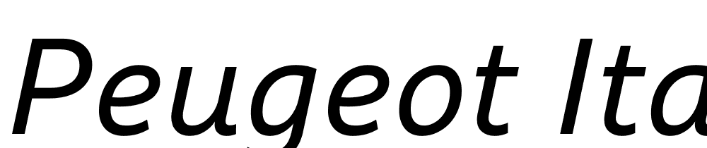 Peugeot-Italic font family download free