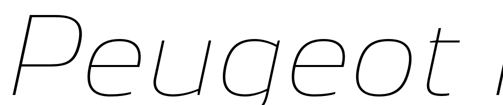 Peugeot-New-ExtraLight-Italic font family download free