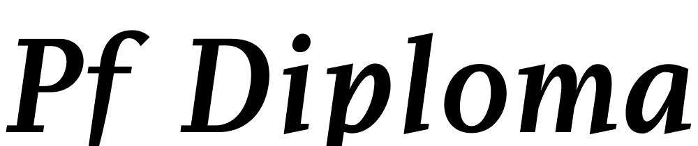 PF-Diplomat-Bold-Italic font family download free