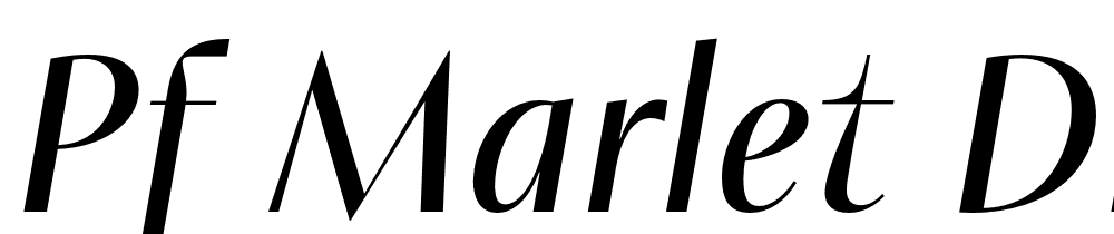 PF-Marlet-Display-Italic font family download free