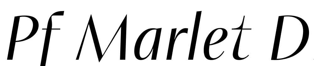 PF-Marlet-Display-Light-Italic font family download free