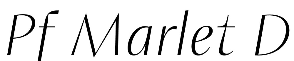 PF-Marlet-Display-Thin-Italic font family download free