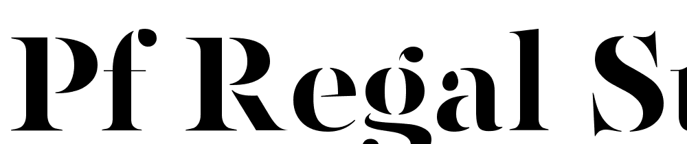 PF Regal Stencil Pro font family download free