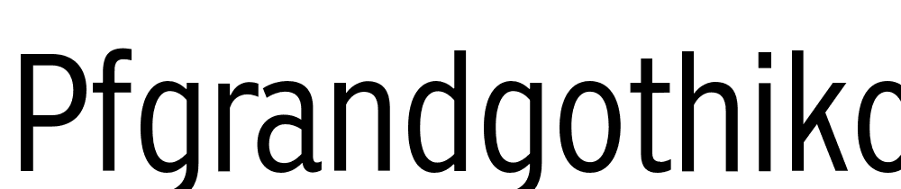 PFGrandGothikCond-Light font family download free